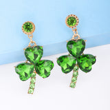 Women's Fashion Green Eardrops Stud Earrings